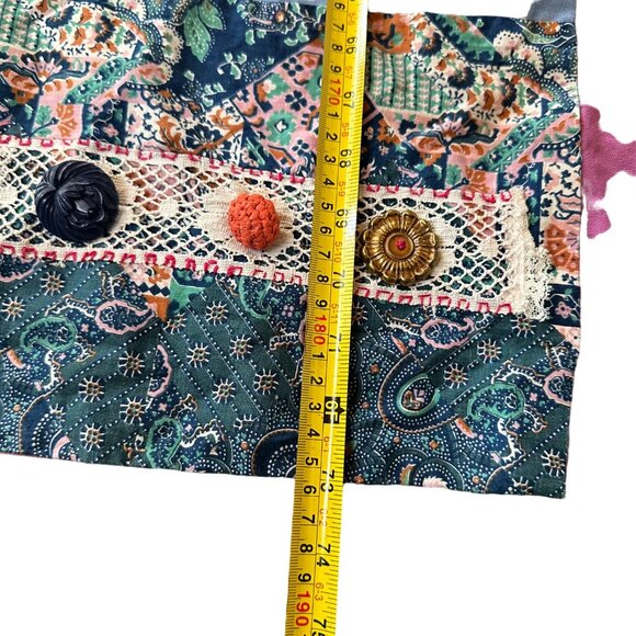 Vintage Alphabet Quilted Folk Art Patchwork Handmade 73"x40" One of a KInd Wall - Picture 11 of 14